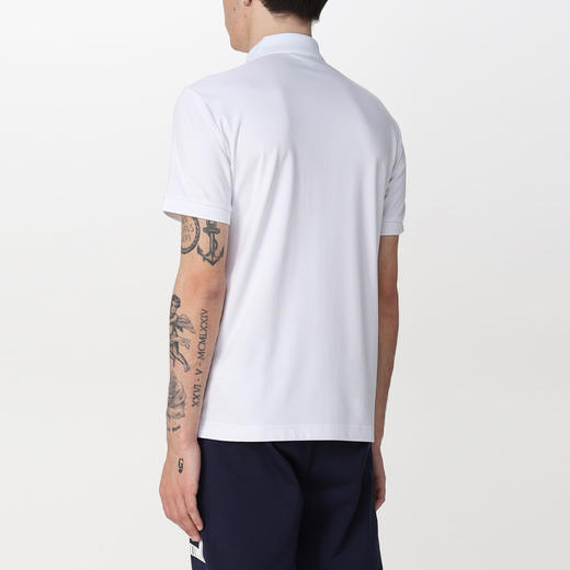 EMPORIO ARMANI EA7 阿玛尼 男士棉质字母标志logo印花短袖 POLO衫 白色 3LPF02 PJEEZ 1100 商品图1