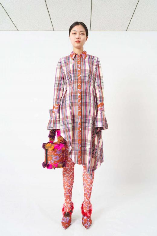 花色针织打底裤/红色碎花【2022秋冬新品 定制款】--中国设计师品牌QIUSHU TING 商品图1