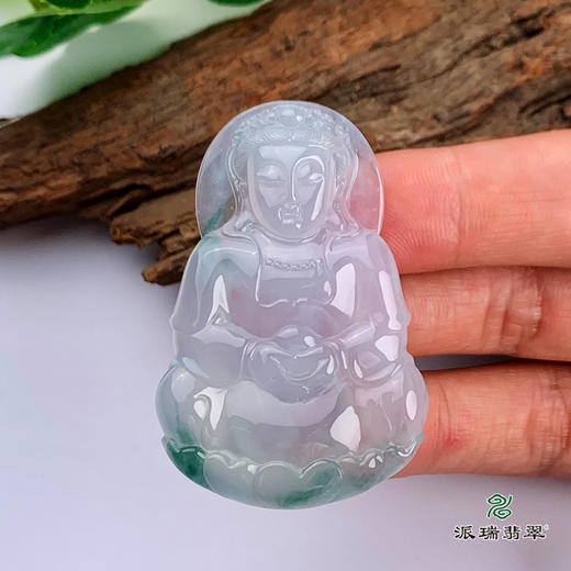 派瑞翡翠 翡翠观音 糯冰种 飘翠 商品图3