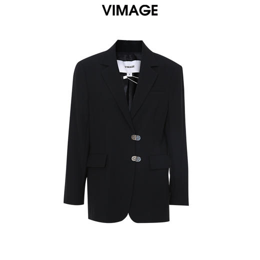 VIMAGE纬漫纪秋季新款气质帅气职业百搭收腰显瘦西装外套V1803410 商品图6
