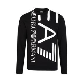 阿玛尼（ARMANI）男装 简约圆领字母LOGO长袖男士卫衣 99032