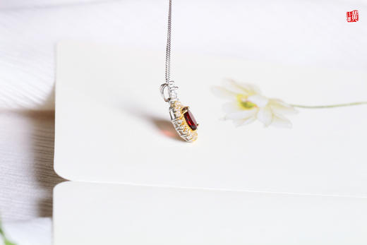 石榴石项链   镶嵌：925银镶 商品图4