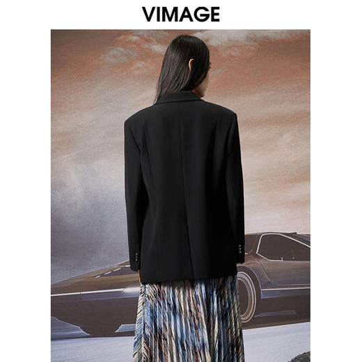 VIMAGE纬漫纪秋季新款气质帅气职业百搭收腰显瘦西装外套V1803410 商品图5