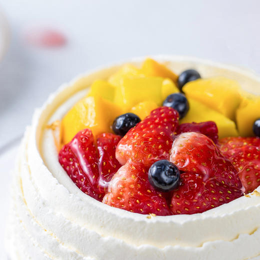 （景程兑换）【海盐桃桃软忌廉 / 草莓芒果双拼软忌廉】水果奶油蛋糕2选1 商品图7