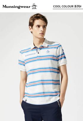 百货世界-MUNSINGWEAR/万星威高尔夫男装短袖T恤夏季新款休闲polo衫