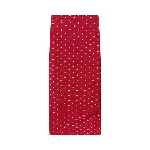 复古桃心迷笛半身裙  桃心红 商品图0