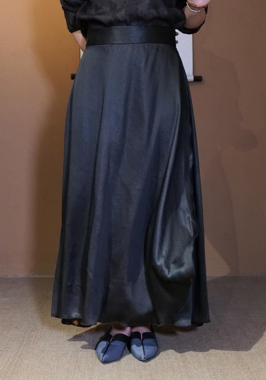 XYS-063漫物记香云纱两粒扣荷叶半裙 商品图4