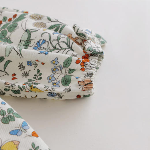 【马克珍妮 芦芙】春装 女童复古木耳边连衣裙221283 商品图3