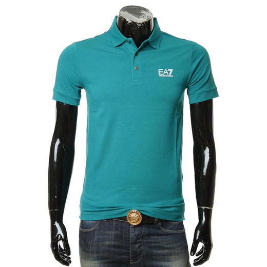 EMPORIO ARMANI EA7 阿玛尼 男士棉质字母标志logo印花短袖 POLO衫 绿色 8NPF04 PJM5Z 1839 商品图0