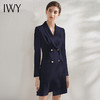IWY/藏青色职业西装连衣裙时尚办公室职场工作服主持人名媛气质修身 Q10359 商品缩略图1