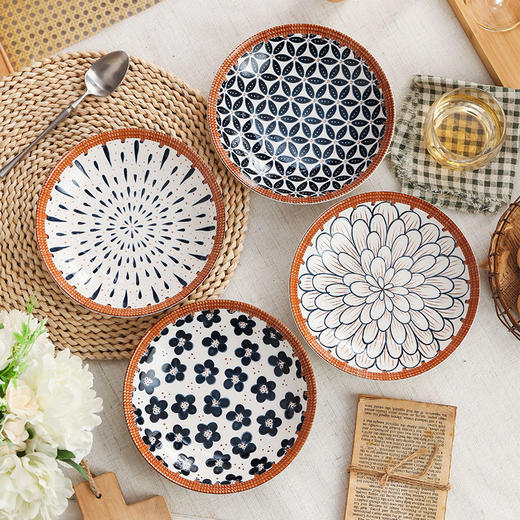 日式盘子网红高颜值菜盘子水果盘加厚耐高温碟子餐盘家用实用餐具 商品图0