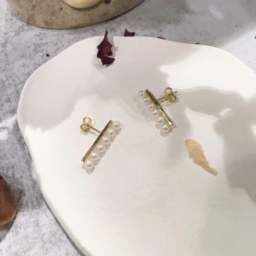 北京仓｜CHARLOTTE LEBECK-Laura-珍珠 耳环（金色）［丹麦设计师］ 商品图2