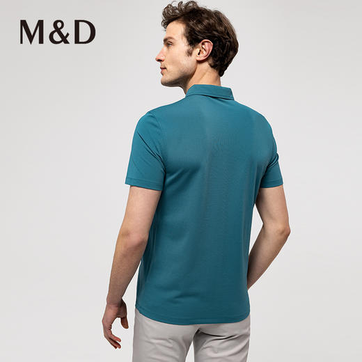 【菁英同款】名盾长绒棉绣花翻领短袖Polo衫夏季男士商务T恤22461 商品图3
