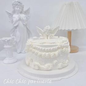巴洛克小天使裱花蛋糕 | 昔果