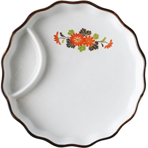 日式饺子盘寿司盘圆盘方盘酱油醋分格创意小吃盘家用陶瓷盘子 商品图5