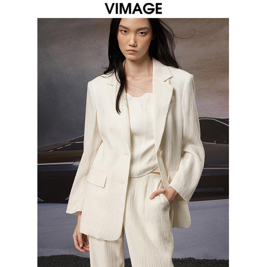 VIMAGE纬漫纪秋季新款女装时尚通勤百搭显瘦干练西装外套女V1803401 商品图0