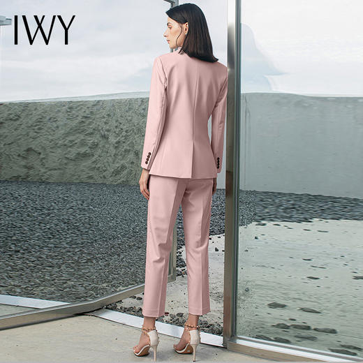 IWY/浅粉色西装三件套西装西裤马甲都市时尚商务职业套装CPM1486-P 商品图3