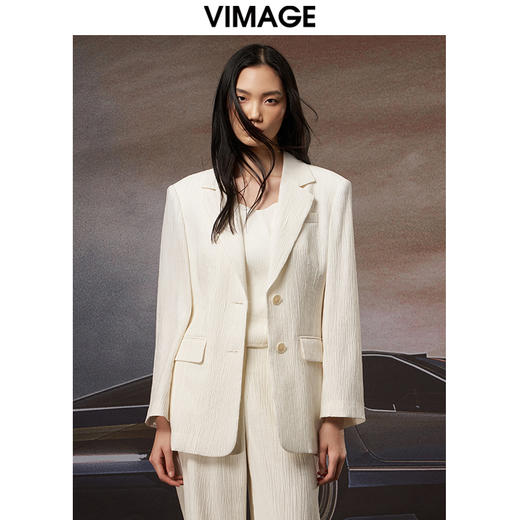 VIMAGE纬漫纪秋季新款女装时尚通勤百搭显瘦干练西装外套女V1803401 商品图5