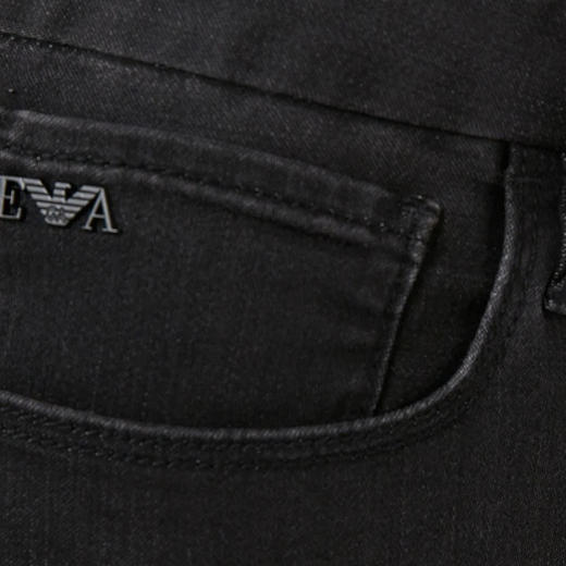 EMPORIO ARMANI 阿玛尼 男士棉质金属徽标休闲牛仔裤 灰色 8N1J11 1DHDZ 0006 商品图2