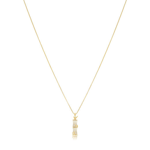 Oflye潮流饰品 S925银项链女气质百搭竹吊坠轻奢锁骨链小众设计感时尚百搭饰品 商品图4