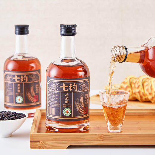 丨有机丨黑米酒系列 350ml和500ml装 酒精度5-14度 七约农场自种有机粮食自己酿制 无添加剂 商品图5