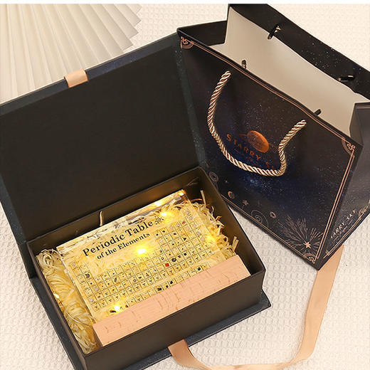 元素周期表元素实物内嵌标本毕业生日礼物科普展示亚克力桌面摆件 商品图3