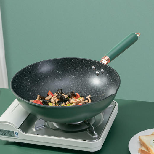 Debo德铂斯塔克精铁三件套装锅汤锅炒锅平底锅燃气灶新款礼品 商品图1