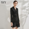 IWY/黑色职业西装连衣裙时尚办公室职场工作服主持人名媛气质修身 Q10359 商品缩略图4