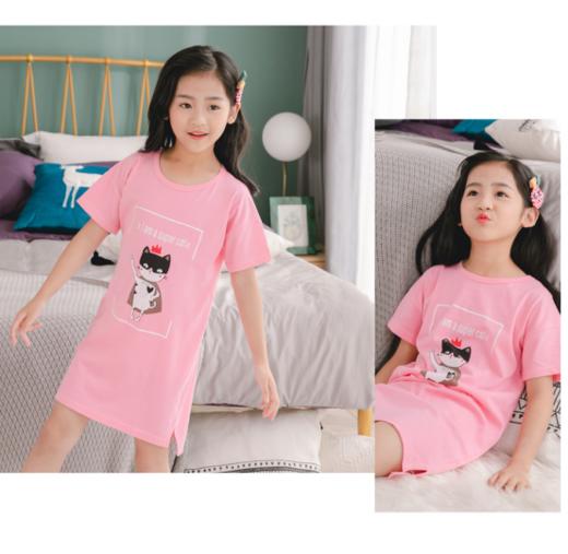 【亏本清仓】夏季儿童家居纯棉睡裙2条 商品图0