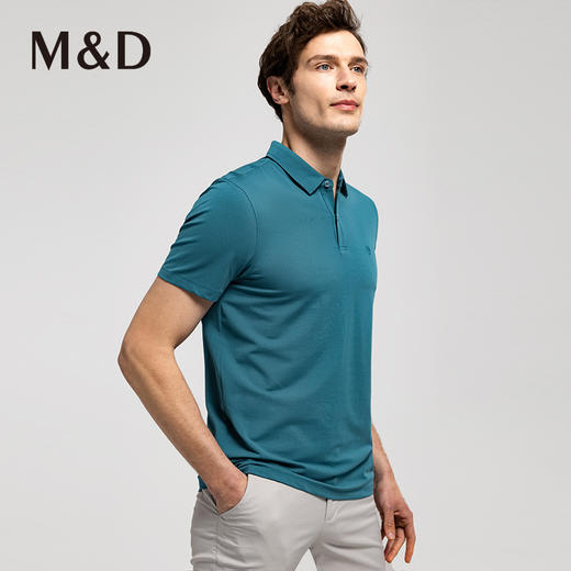 【菁英同款】名盾长绒棉绣花翻领短袖Polo衫夏季男士商务T恤22461 商品图2