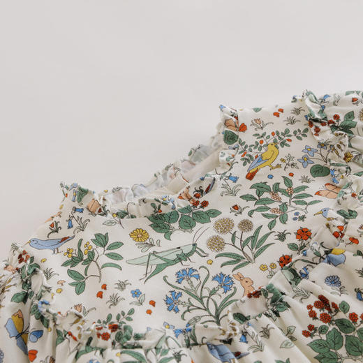 【马克珍妮 芦芙系列】秋装新款 女童木耳边长袖小衫221267 商品图3