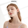 ZEGL液态四芒星人造珍珠耳环女2022年新款潮夏日耳钉925银针耳饰 商品缩略图5