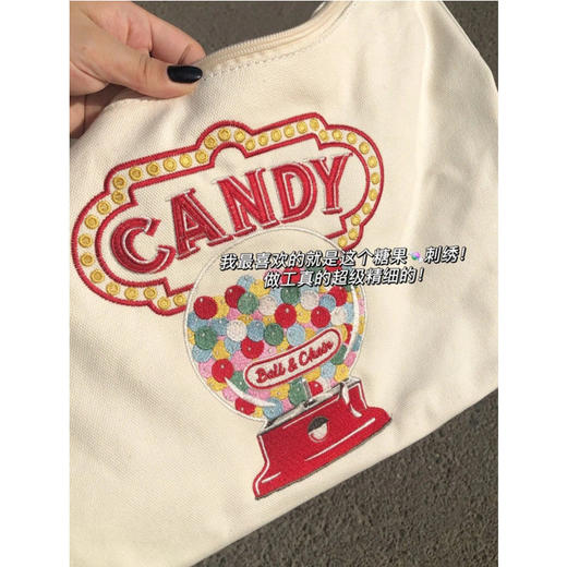 春夏百搭日本小众潮牌质感帆布大容量托特包时尚刺绣单肩包腋下包 商品图2