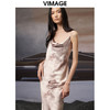 VIMAGE纬漫纪秋季新品复古轻薄水墨印花吊带连衣裙V1807411 商品缩略图3
