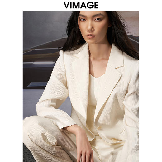 VIMAGE纬漫纪秋季新款女装时尚通勤百搭显瘦干练西装外套女V1803401 商品图2