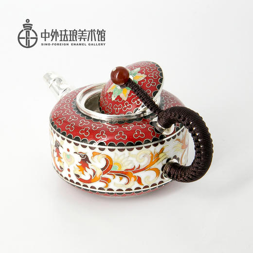 中外珐琅美术馆 《繁花系列》配饰套装&朕的江山 掐丝珐琅茶盘&《好运来》竹节壶& 掐丝珐琅苹果罐 商品图8
