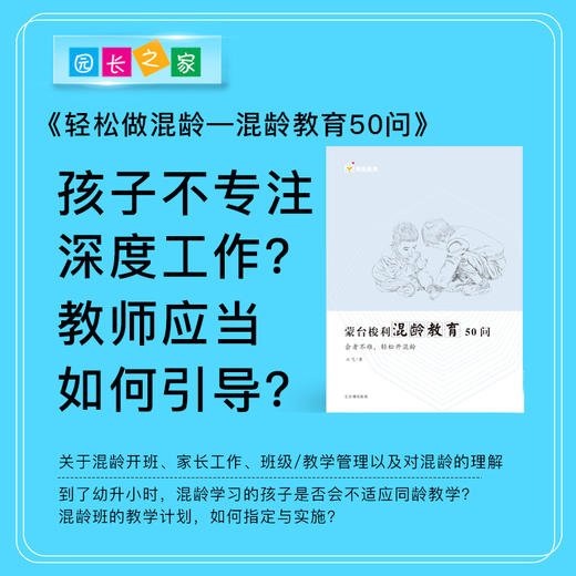 蒙台梭利教学指导丛书《教学所以然——蒙台梭利常见问题解答》《轻松做混龄——混龄教育50问》《IC教学实用问答》《初识蒙台梭利教育——创办一所自主学习的幼儿园》 商品图6