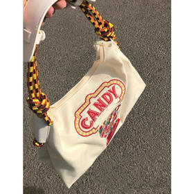 春夏百搭日本小众潮牌质感帆布大容量托特包时尚刺绣单肩包腋下包