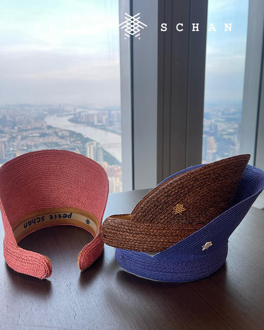 PETIT SCHAN小闪 #039 smiling cap 笑脸帽  进口拉菲草辫发箍空顶帽女防晒遮阳防紫外线帽子 商品图11