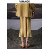 VIMAGE纬漫纪秋季新款个性洋气开叉复古半身裙女裙V1806428 商品缩略图4