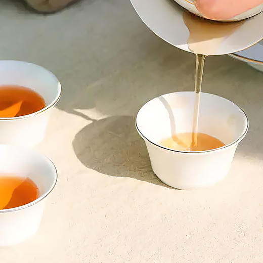 苏茶丨白瓷茶具套组旅行套装一盖碗三茶杯 商品图2