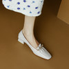 超软显瘦，优雅真皮粗跟方头日常单鞋WC-M9763 商品缩略图5