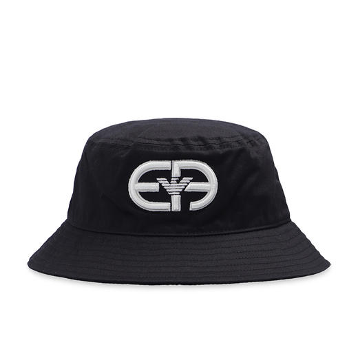 EMPORIO ARMANI 阿玛尼 男士棉质徽标刺绣渔夫帽 黑色 627867 2R554 00020 商品图0