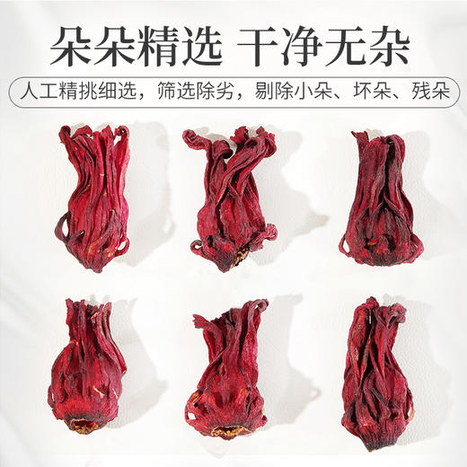 庄民 洛神花 玫瑰茄 手工精选好货 干花茶叶花草茶50g/罐 商品图4