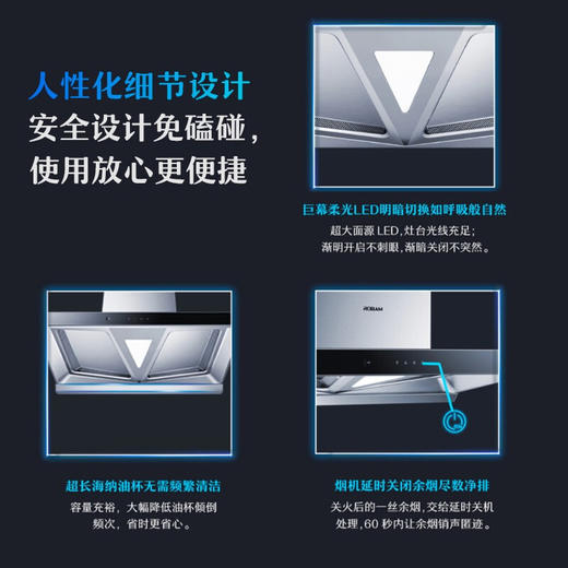 老板 （Robam ）24立方大吸力 1060Pa风压 免拆洗大吸力油烟 CXW-260-8333S 商品图5