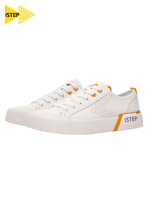 istep2023新款百搭帆布鞋拼接低帮小白鞋女鞋子潮ins女休闲情侣款 商品图0