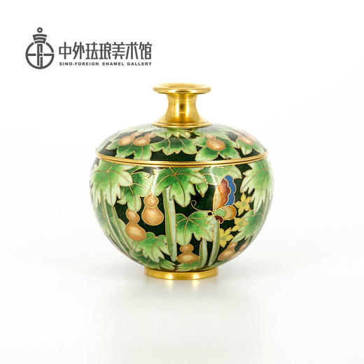 中外珐琅美术馆 《繁花系列》配饰套装&朕的江山 掐丝珐琅茶盘&《好运来》竹节壶& 掐丝珐琅苹果罐 商品图1