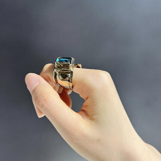 北京仓｜THOT GIOIELLI-Aquamarine-海蓝色 开口 戒指［意大利设计师］ 商品图3