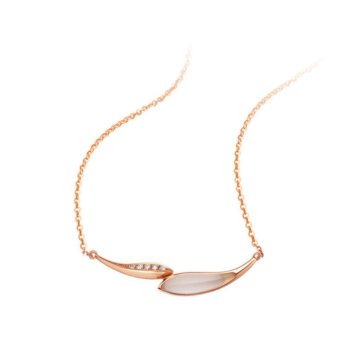 ［东方幸趣］18K玫瑰金芙蓉石镶钻项链#点亮 商品图0