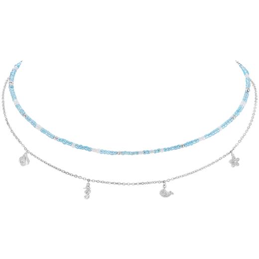 ZEGL设计师环岛日记系列双层叠戴串珠项链女2022年新款夏季锁骨链 商品图2